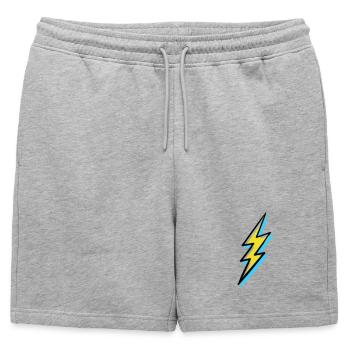 Foudre de style Vanguard - Short de survêtement homme premium - gris chiné - Devant - AI Model Male 178 light (178cm)