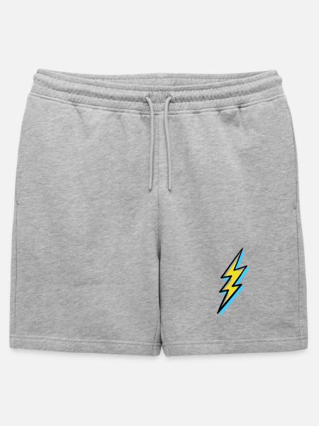 Blitz im Vorhut-Stil - Männer Premium Organic Sweatshorts - Grau meliert