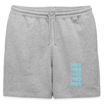Year of birth 1985 - Mens' Premium Organic Sweatshorts - heather grey - Front - AI Model Male 178 light (178cm)