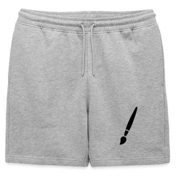 Brush, Painting, Art Symbol - Mens' Premium Organic Sweatshorts - heather grey - Front - AI Model Male 178 light (178cm)