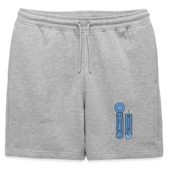 Glucose Lancets - Mens' Premium Organic Sweatshorts - heather grey - Front - AI Model Male 178 light (178cm)