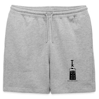Lighthouse Heligoland - Island North Sea Maritime Sea - Mens' Premium Organic Sweatshorts - heather grey - Front - AI Model Male 178 light (178cm)