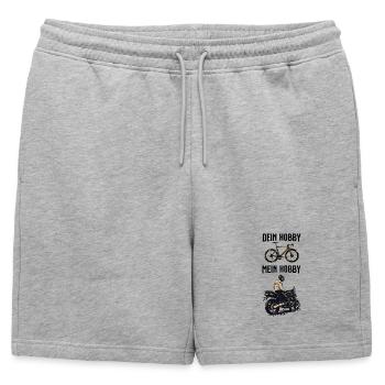 Ton passe-temps Mon passe-temps - Short de survêtement homme premium - gris chiné - Devant - AI Model Male 178 light (178cm)