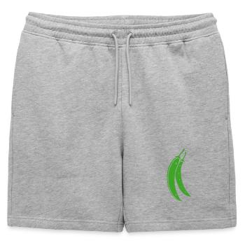 haricot vert - Short de survêtement homme premium - gris chiné - Devant - AI Model Male 178 light (178cm)