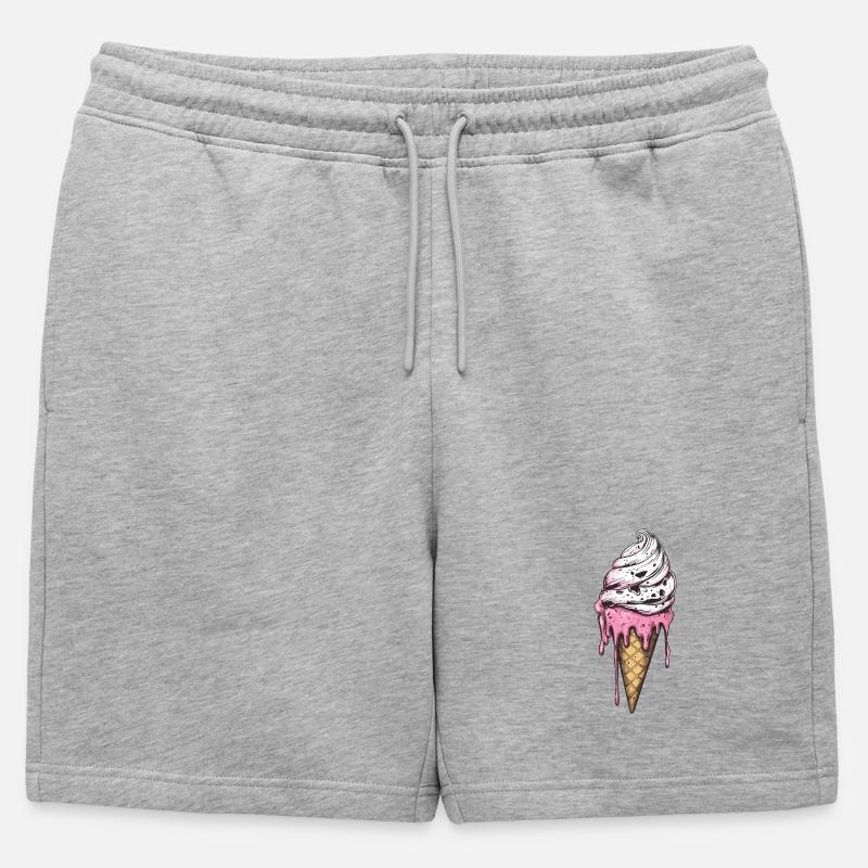 Eiscreme Eis - Männer Premium Organic Sweatshorts - Grau meliert