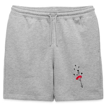 Parachutiste avec symbole de l’infini - Short de survêtement homme premium - gris chiné - Devant - AI Model Male 178 light (178cm)