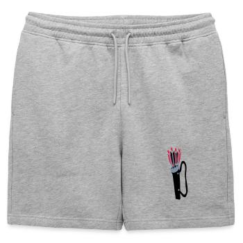 Archery quiver and arrows design by Patjila - Mens' Premium Organic Sweatshorts - heather grey - Front - AI Model Male 178 light (178cm)