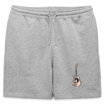 Guitare Guitare acoustique Illustration Logo icône - Short de survêtement homme premium - gris chiné - Devant - AI Model Male 178 light (178cm)