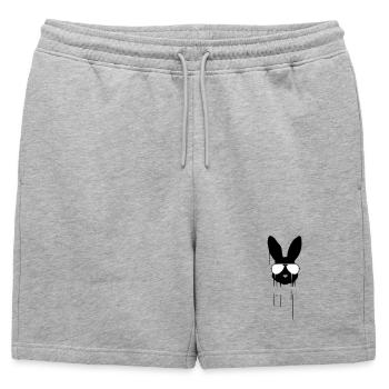 Lunettes de soleil Mauvais Lapin - Short de survêtement homme premium - gris chiné - Devant - AI Model Male 178 light (178cm)