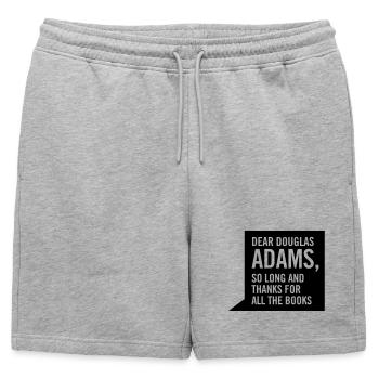 dear douglas adams - Mens' Premium Organic Sweatshorts - heather grey - Front - AI Model Male 178 light (178cm)