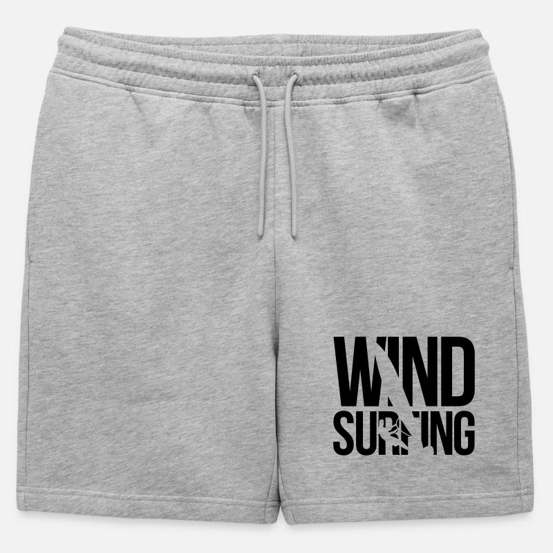 Windsurfen windsurfing - Männer Premium Organic Sweatshorts - Grau meliert