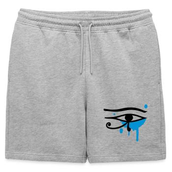 L'oeil d'Horus - Short de survêtement homme premium - gris chiné - Devant - AI Model Male 178 light (178cm)