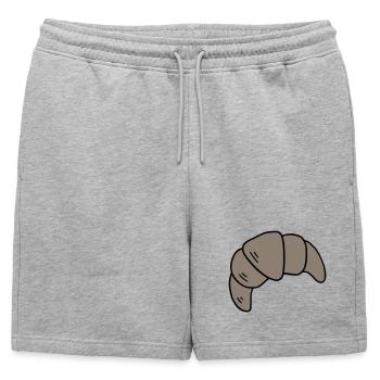 Croissant - Short de survêtement homme premium - gris chiné - Devant - AI Model Male 178 light (178cm)