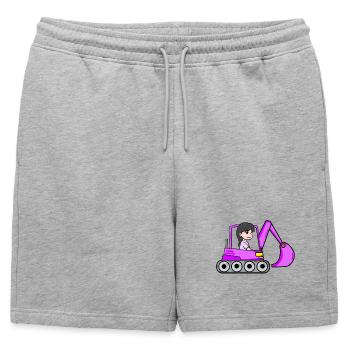 Fille pelle rose - Short de survêtement homme premium - gris chiné - Devant - AI Model Male 178 light (178cm)
