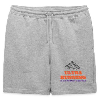 L’ultra course à pied est un voyage sans fin - Short de survêtement homme premium - gris chiné - Devant - AI Model Male 178 light (178cm)