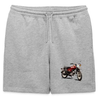 Moto S51 Enduro Simson - Short de survêtement homme premium - gris chiné - Devant - AI Model Male 178 light (178cm)