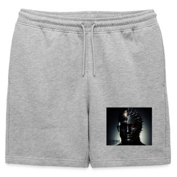 Jumeaux Ténèbres à - Short de survêtement homme premium - gris chiné - Devant - AI Model Male 178 light (178cm)