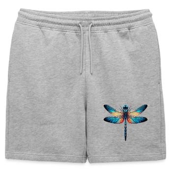 Libellule - Short de survêtement homme premium - gris chiné - Devant - AI Model Male 178 light (178cm)