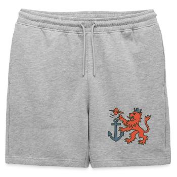 Lion de Düsseldorf avec fléchette - Short de survêtement homme premium - gris chiné - Devant - AI Model Male 178 light (178cm)