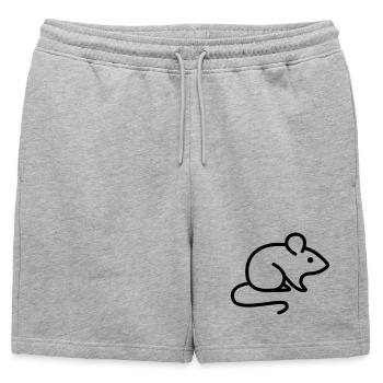 mouse - Mens' Premium Organic Sweatshorts - heather grey - Front - AI Model Male 178 light (178cm)
