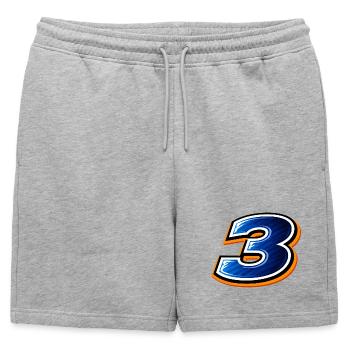 Conception du maillot de football numéro 3 Sportif - Short de survêtement homme premium - gris chiné - Devant - AI Model Male 178 light (178cm)