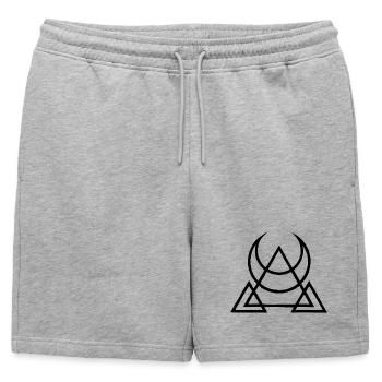 Symbole noir des pyramides égyptiennes - Short de survêtement homme premium - gris chiné - Devant - AI Model Male 178 light (178cm)