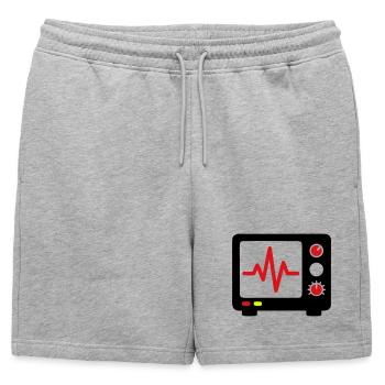 Médicament pour le suivi du rythme cardiaque ECG - Short de survêtement homme premium - gris chiné - Devant - AI Model Male 178 light (178cm)