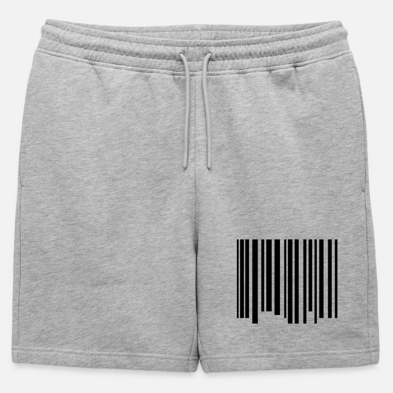 Barcode - Männer Premium Organic Sweatshorts - Grau meliert