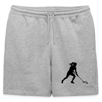 Idée de cadeau de floorball pour un joueur de floorball - Short de survêtement homme premium - gris chiné - Devant - AI Model Male 178 light (178cm)