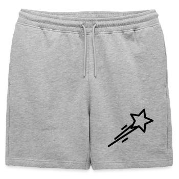 étoile filante - Short de survêtement homme premium - gris chiné - Devant - AI Model Male 178 light (178cm)