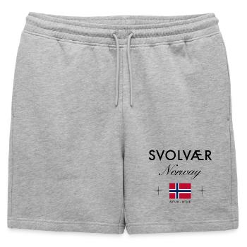Svolvær Norvège Coordonnées Souvenir de voyage - Short de survêtement homme premium - gris chiné - Devant - AI Model Male 178 light (178cm)