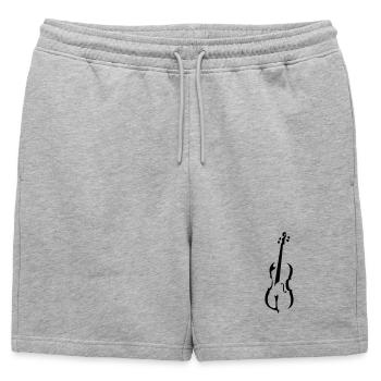 cello - Mens' Premium Organic Sweatshorts - heather grey - Front - AI Model Male 178 light (178cm)