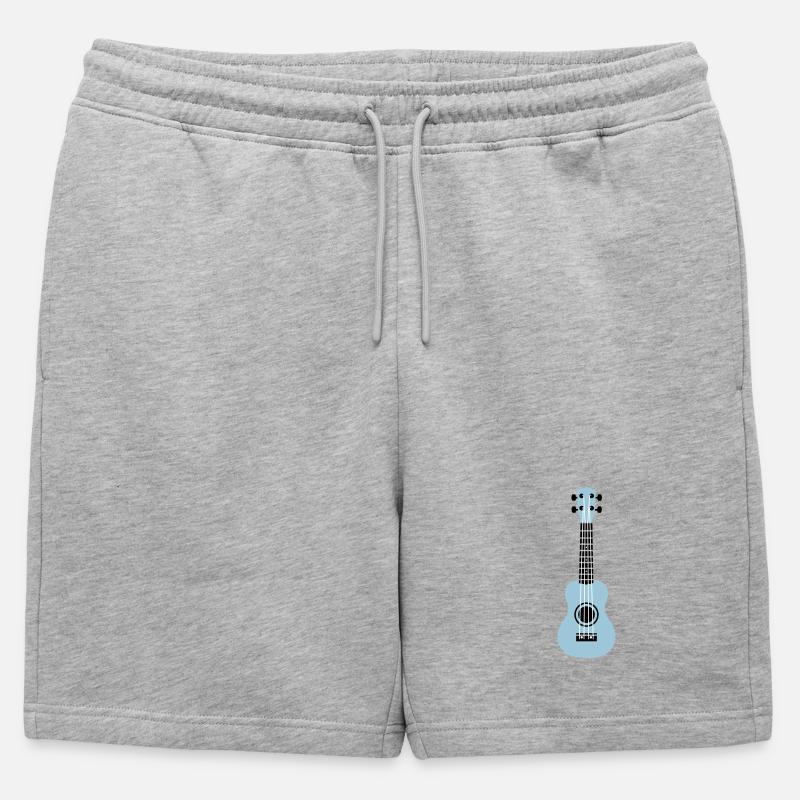 Ukulele - Männer Premium Organic Sweatshorts - Grau meliert