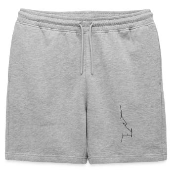 Avion - Short de survêtement homme premium - gris chiné - Devant - AI Model Male 178 light (178cm)