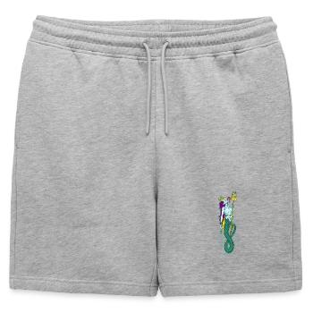 Sirène - Short de survêtement homme premium - gris chiné - Devant - AI Model Male 178 light (178cm)