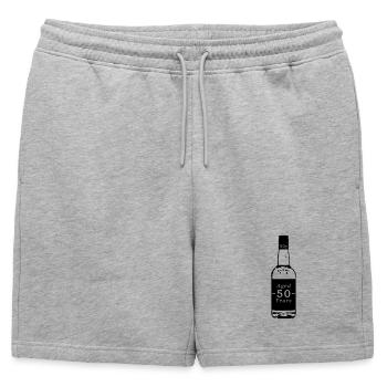 50 ans - Whisky - Short de survêtement homme premium - gris chiné - Devant - AI Model Male 178 light (178cm)