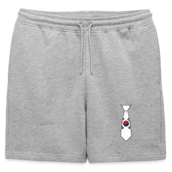 Corée du Sud - Short de survêtement homme premium - gris chiné - Devant - AI Model Male 178 light (178cm)