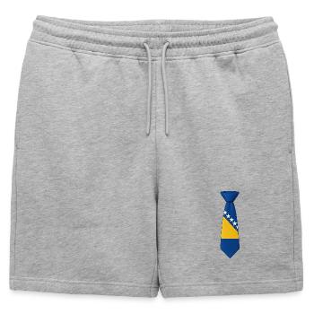 Lien avec la Bosnie - Short de survêtement homme premium - gris chiné - Devant - AI Model Male 178 light (178cm)