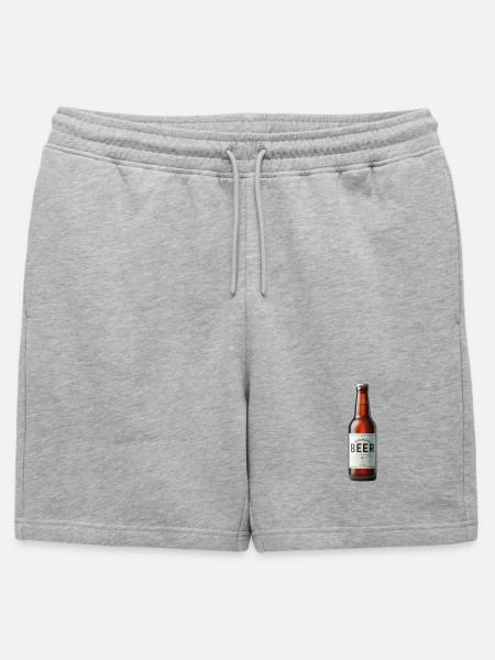 Bier - Männer Premium Organic Sweatshorts - Grau meliert