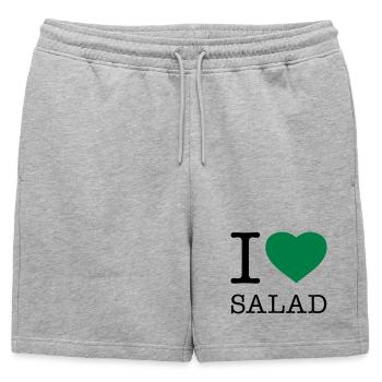 J’ADORE LA SALADE - Short de survêtement homme premium - gris chiné - Devant - AI Model Male 178 light (178cm)