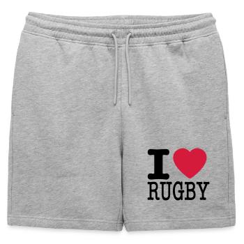 j'aime le rugby - Short de survêtement homme premium - gris chiné - Devant - AI Model Male 178 light (178cm)