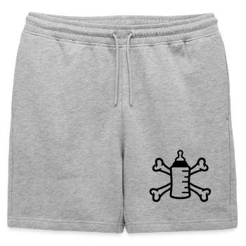 Babyflasche Pirat - Short de survêtement homme premium - gris chiné - Devant - AI Model Male 178 light (178cm)