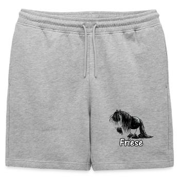 Drôle frison - frison - Cheval - Short de survêtement homme premium - gris chiné - Devant - AI Model Male 178 light (178cm)