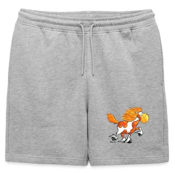 Cheval Islandais – Chevaux Islandais - Short de survêtement homme premium - gris chiné - Devant - AI Model Male 178 light (178cm)