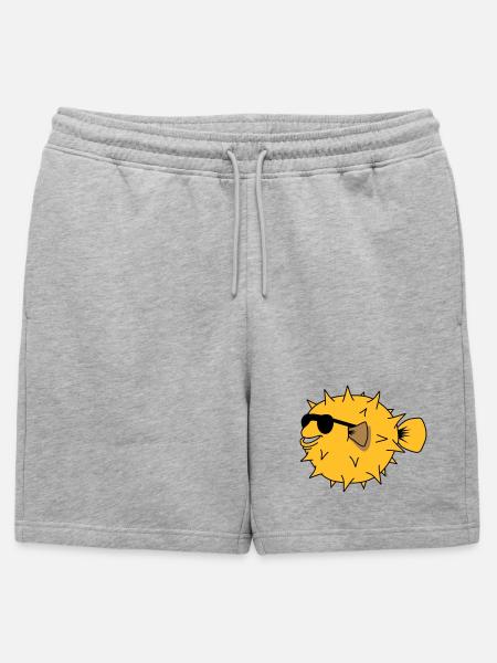 YEAH COOL - Mens' Premium Organic Sweatshorts - heather grey