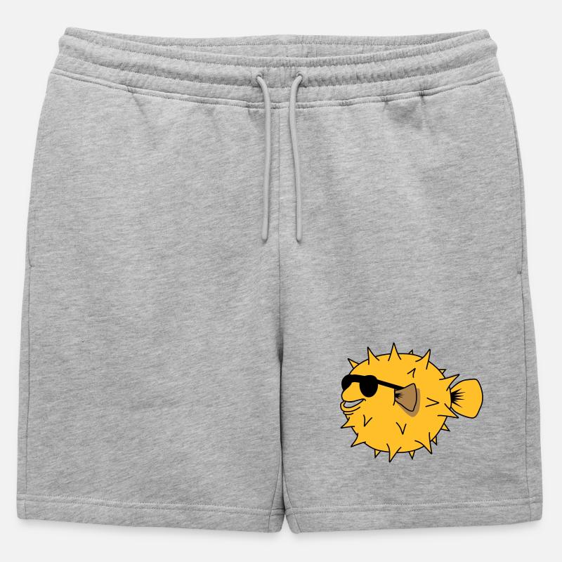 YEAH COOL - Mens' Premium Organic Sweatshorts - heather grey