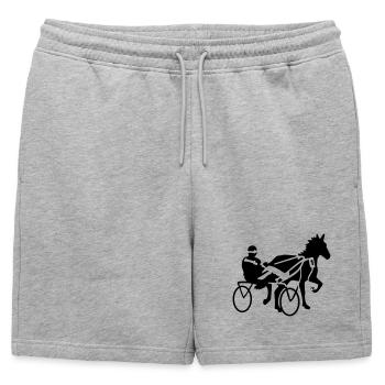 trotter - Short de survêtement homme premium - gris chiné - Devant - AI Model Male 178 light (178cm)