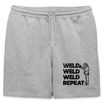 Repeat welding - Mens' Premium Organic Sweatshorts - heather grey - Front - AI Model Male 178 light (178cm)