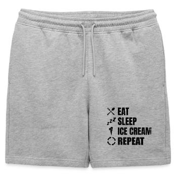 Amateurs de crème glacée - Short de survêtement homme premium - gris chiné - Devant - AI Model Male 178 light (178cm)