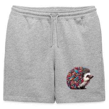 Hérisson - Short de survêtement homme premium - gris chiné - Devant - AI Model Male 178 light (178cm)